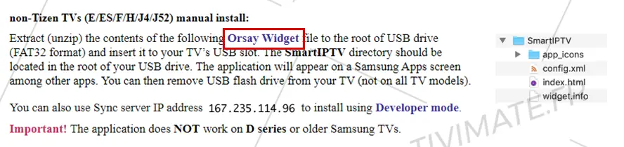 Smart IPTV, télécharger le widget Orsay
