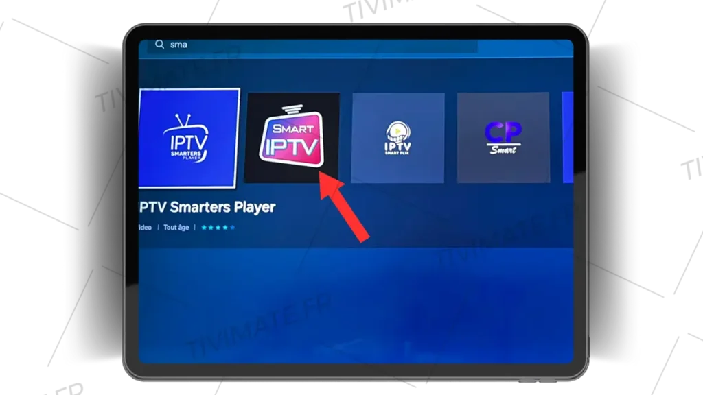 Lancer l'application Smart IPTV sur le téléviseur.